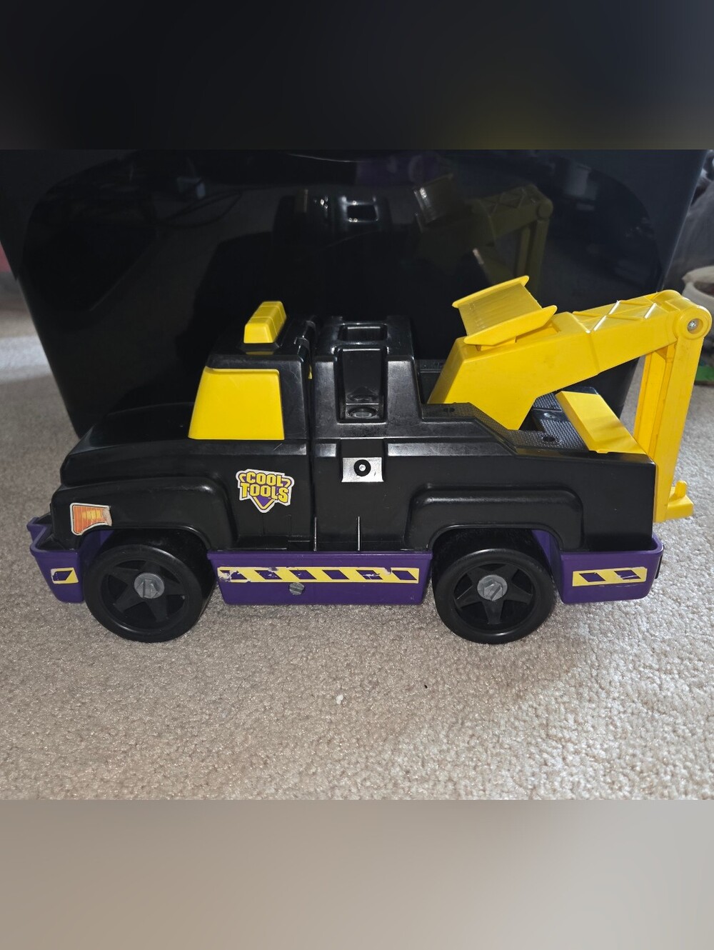 Vintage Hasbro Toy Cool Tools Purple Black Tow Truck Wrecker 90s